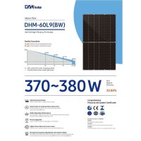 EFASO SOLAR 2 Stück  380 Watt 34,6 Volt Monokristallin Solarpanel  Black Solarmodule Solarzelle Photovoltaik Solar PV Mono Halb Zellen Hocheffizienz PV Solarmodul für Soalranlagen Ideal für Balkonkraftwerke