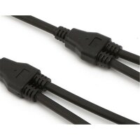 Solarkabel Y 1 zu 2 -Verteiler,1 Paar MC-4 Kabel Solarpanel 1Y2 12AWG Y Solarkabel Stecker Fotovoltaik Kabel Y Stecker,1Y2 Stecker Paar für Solaranlage Steckerfertig(Rot +Schwarz).