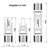 Solarkabel MC4 Stecker 10 Meter Länge rot und schwarz 4mm² inkl. montierter Solarstecker 1 Paar schwarz und rot #1