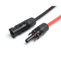 Solarkabel MC4 Stecker 10 Meter Länge rot und schwarz 4mm² inkl. montierter Solarstecker 1 Paar schwarz und rot